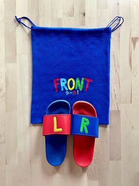 Cool Shirtz Men's Play Cool Primary Colors Slides Slip-Ons size 7 Cold Ones